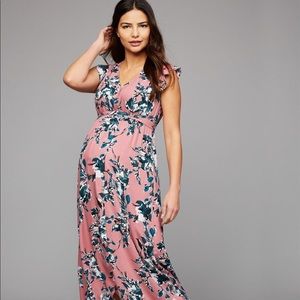Splendid Faux Wrap Maternity Maxi Dress
